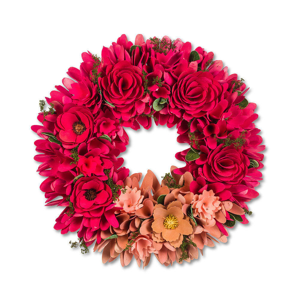 The Holiday Aisle? Faux Mixed Assortment Floral 13'' Wreath